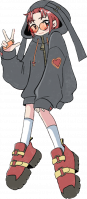 Sumire's NUCLEAR DRIP style (shares art with Hitori's Nuclear Drip style).