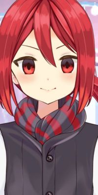 Hitori smiling